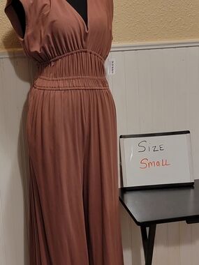 Old Navy Mauve Sleeveless Wide-Leg Jumpsuit